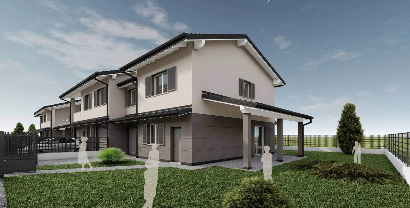 Nuova Villa Laterale ad Alto Risparmio Energetico - Finiture Personalizzabili - Nuova Villa Laterale ad Alto Risparmio Energetico - Finiture Personalizzabili -