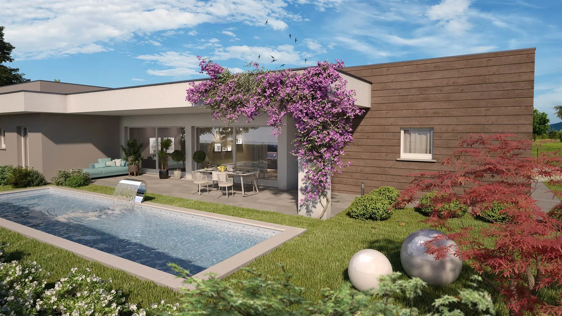 Villa singola su unico livello Villa singola su unico livello