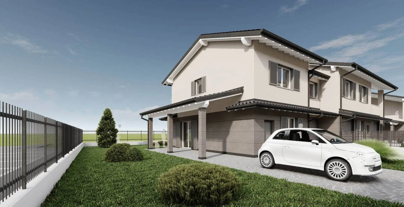 Nuova Villa Laterale ad Alto Risparmio Energetico - Finiture Personalizzabili - Nuova Villa Laterale ad Alto Risparmio Energetico - Finiture Personalizzabili -